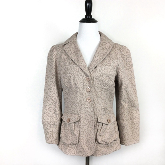 Marc by Marc Jacobs Leopard Print Blush Blazer 6 - Picture 2 of 7